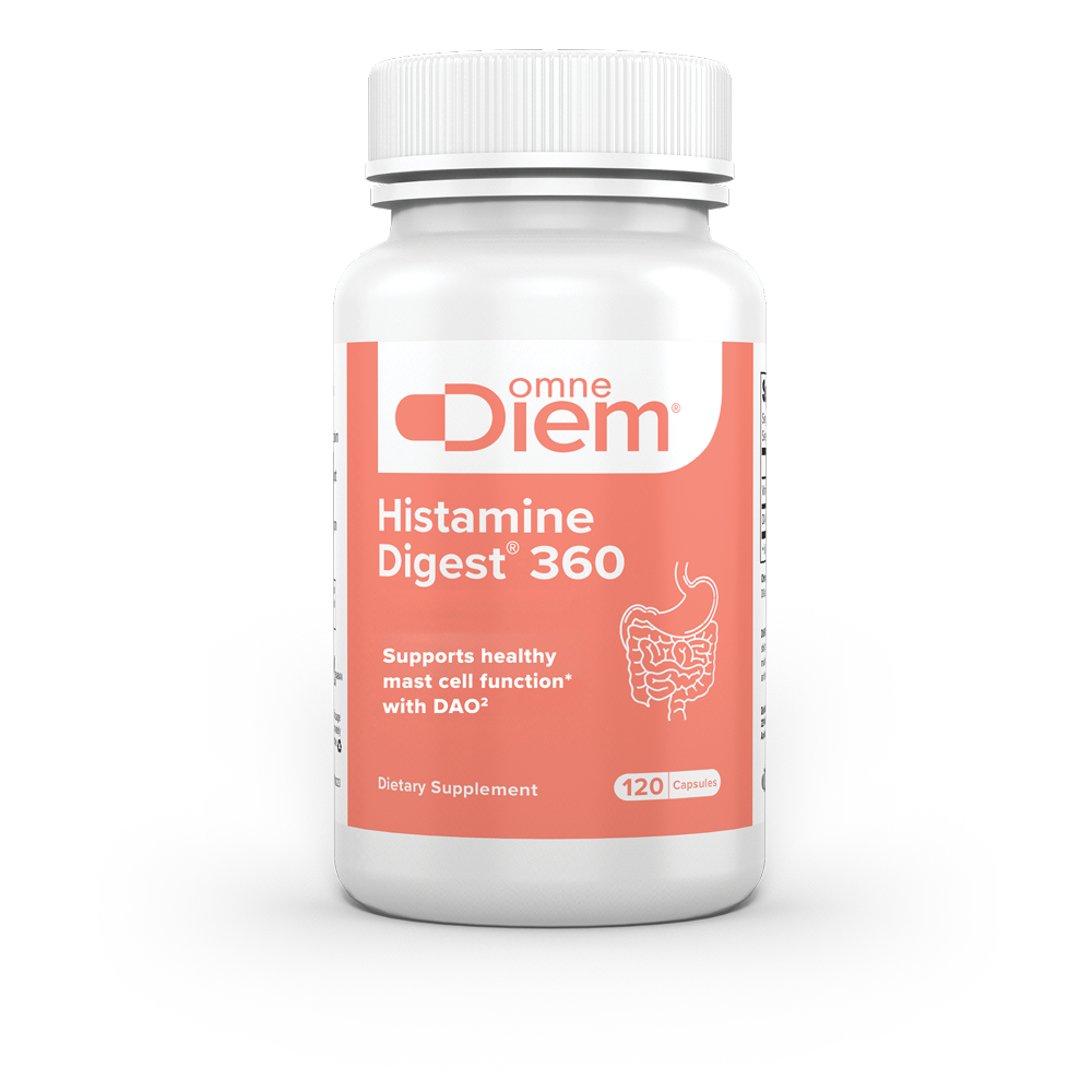 Omne Diem Histamine Digest 360 - Mastcell 360 - Diamine Oxidase & Vitamin B6 120 DR Capsules