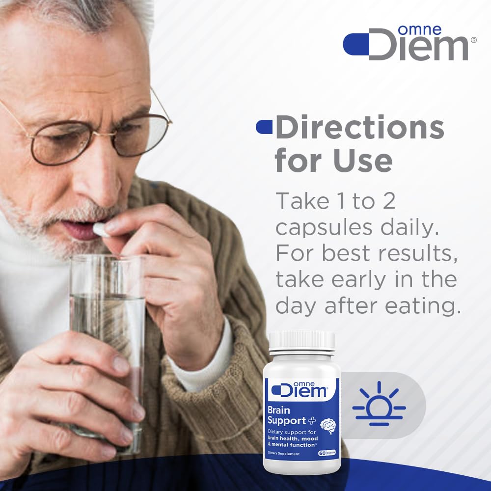 Omne Diem Brain Support with Cerenx and MecobalActive, 60 Capsules