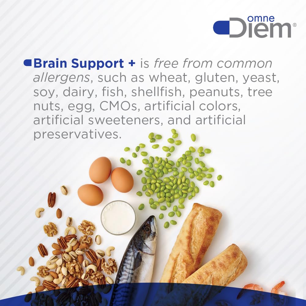 Omne Diem Brain Support with Cerenx and MecobalActive, 60 Capsules
