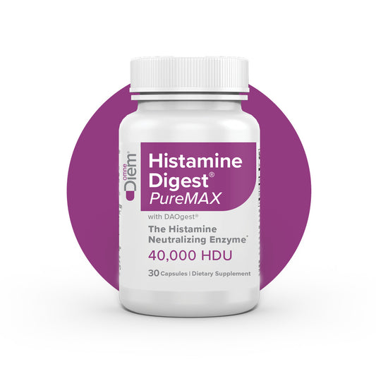 Histamine Digest PureMAX with DAO 30 Capsules - Diamine Oxidase Supplement for Food Related Histamine Intolerance S