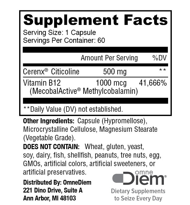 Brain Support with Cerenx and MecobalActive, 60 Capsules AP