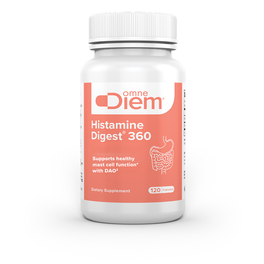 Omne Diem Histamine Digest 360 - Mastcell 360 - Diamine Oxidase & Vitamin B6 120 DR Capsules